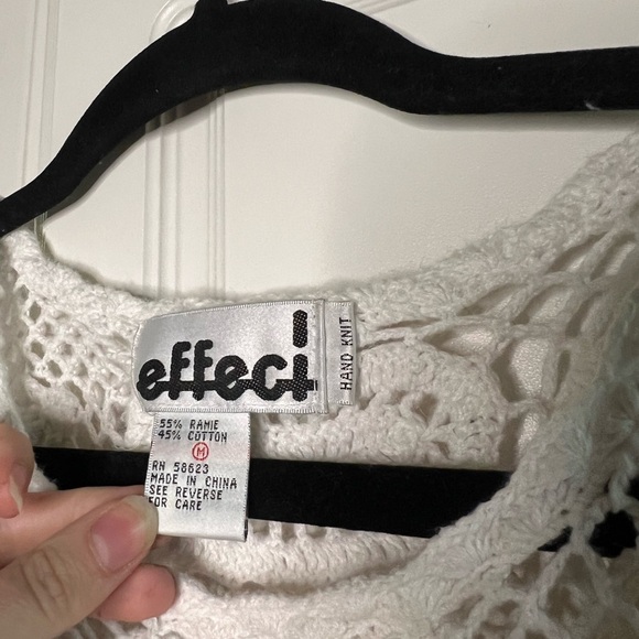 Vintage Hand Knit Crochet Cottagecore Sweater - Picture 9 of 13